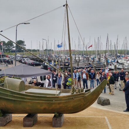 Replica van een oud Romeins schip waarmee in de Romeinse tijd de oversteek vanuit Colijnsplaat naar Londen werd gemaakt 1