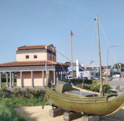 Replica van een Romeins vrachtschip dat zeilde tussen Colijnsplaat en Londen 1