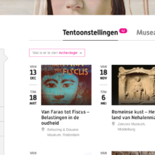 Tentoonstellingsagenda archeologie (Museumtijdschrift)